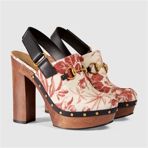 gucci clogs amstel|Gucci Amstel herbarium linen clog.